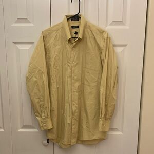 Izod Men's Light Yellow Dress Shirt